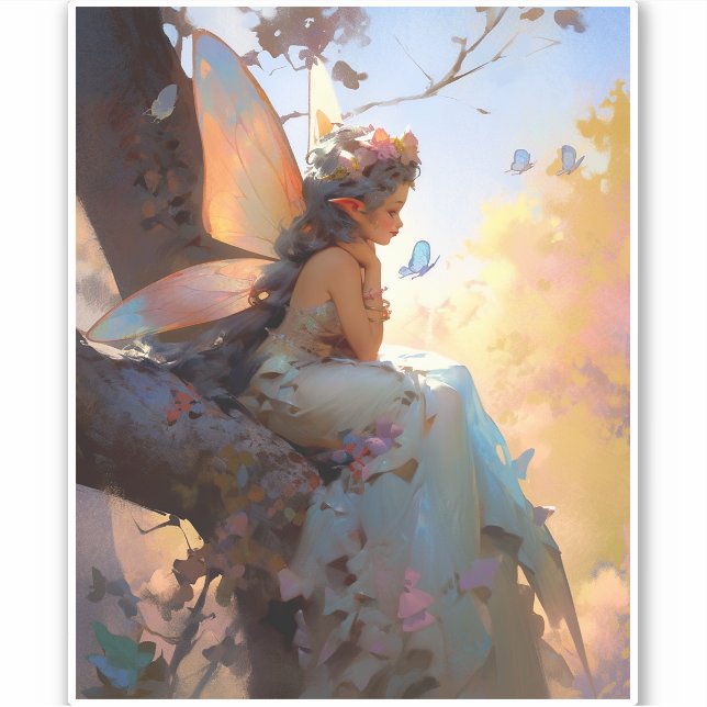 Adesivo Fairy Girl Fantasy Art (Frente)