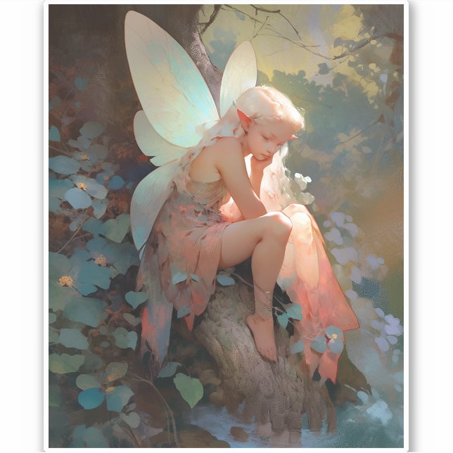 Adesivo Fairy Girl Fantasy Art (Frente)