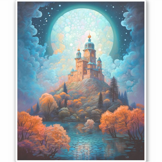 Adesivo Fairy Tale Castle Fantasy Art (Frente)