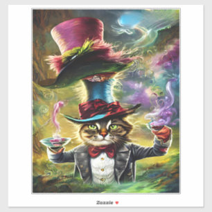 Adesivo Fairytale de fantasia do gato macabro do gato antr
