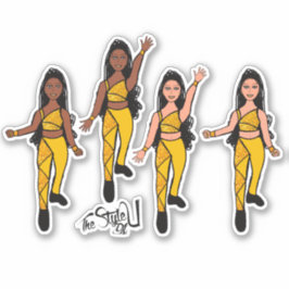 Adesivo Faísca de triângulo Dourado duplo