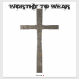 Adesivo Faith Cross Armor - Digno De Vestir