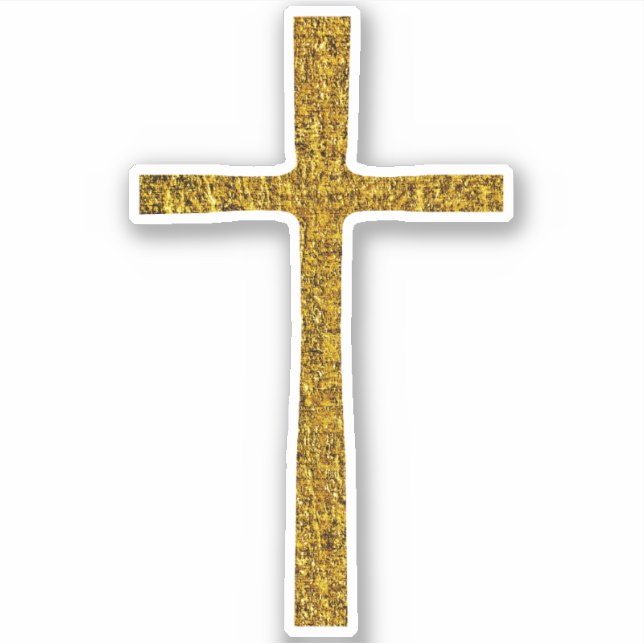 Adesivo Faith Cross Dourado (Frente)