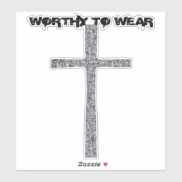 Adesivo Faith Cross Silver - Digno De Vestir