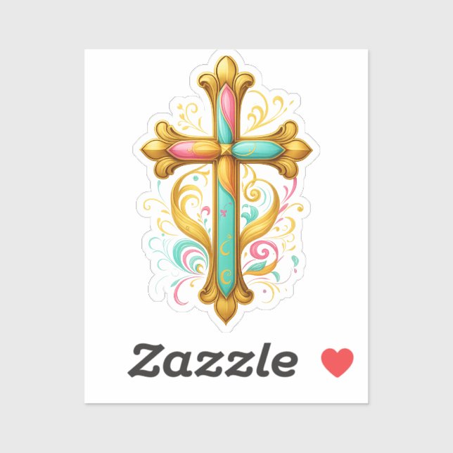 Adesivo Faith Cross Sticjker (Folha)