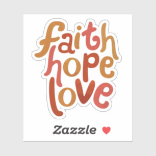 Adesivo Faith Hope Love