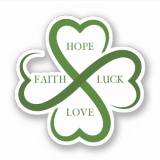 Adesivo Faith, Hope, Luck, Love