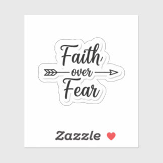 Adesivo Faith Over Fear Inspirational Quote