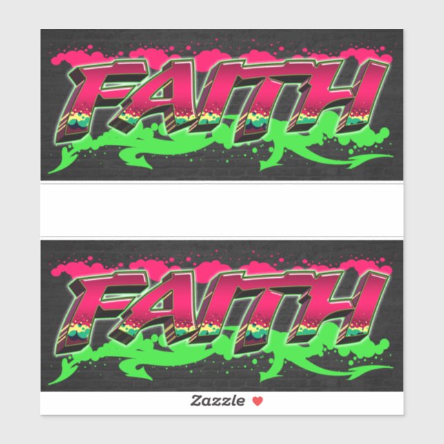Adesivo Faith Vorname Name Graffiti Aufkleber Sticker (Folha)
