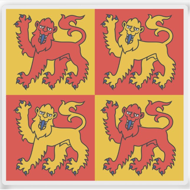 Adesivo Faixa de Llywelyn (Quadrado) (Frente)