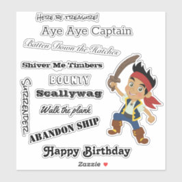 Adesivo fala como um pirata