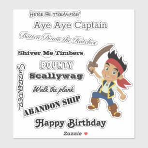 Adesivo fala como um pirata