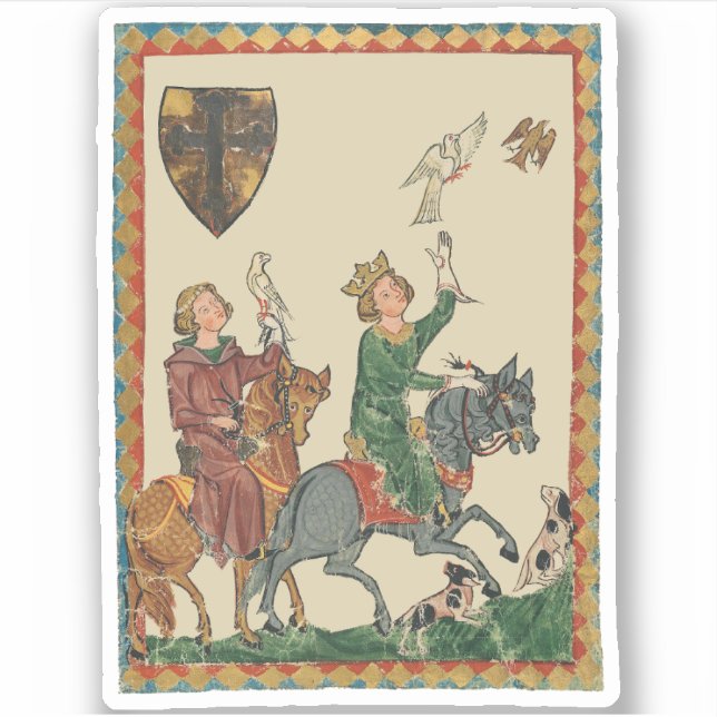 Adesivo Falcoaria, Códice Manesse do Século XIV (Frente)