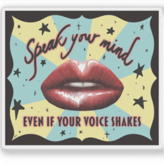Adesivo Fale A Sua Mente, Votando, Ativista