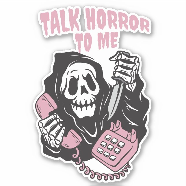 ADESIVO FALE HORROR COMIGO TELEFONE DO GRIM REAPER (Frente)