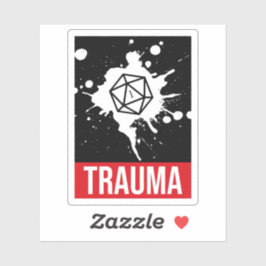 Adesivo Falha Crítica do Trauma D20 Dice