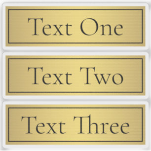 Adesivo Falhas clássicas Douradas com texto preto