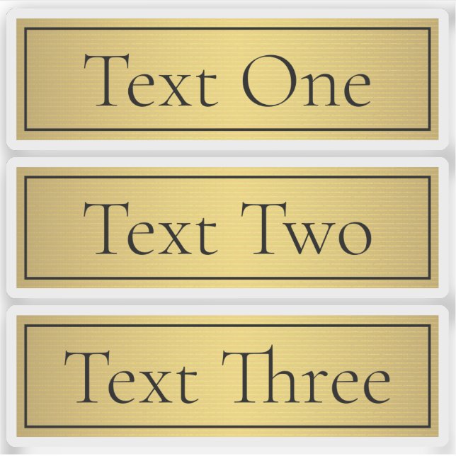 Adesivo Falhas clássicas Douradas com texto preto (Frente)