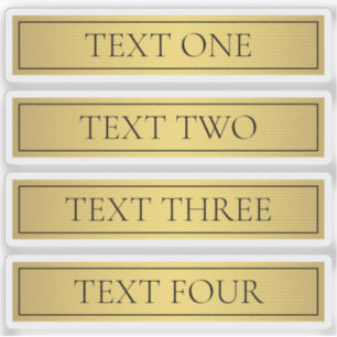 Adesivo Falhas clássicas Douradas com texto preto