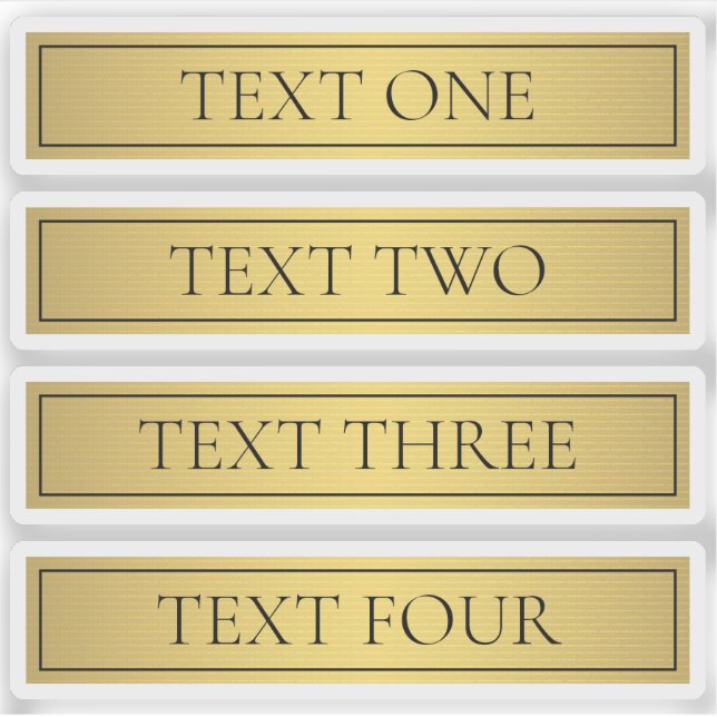 Adesivo Falhas clássicas Douradas com texto preto (Frente)