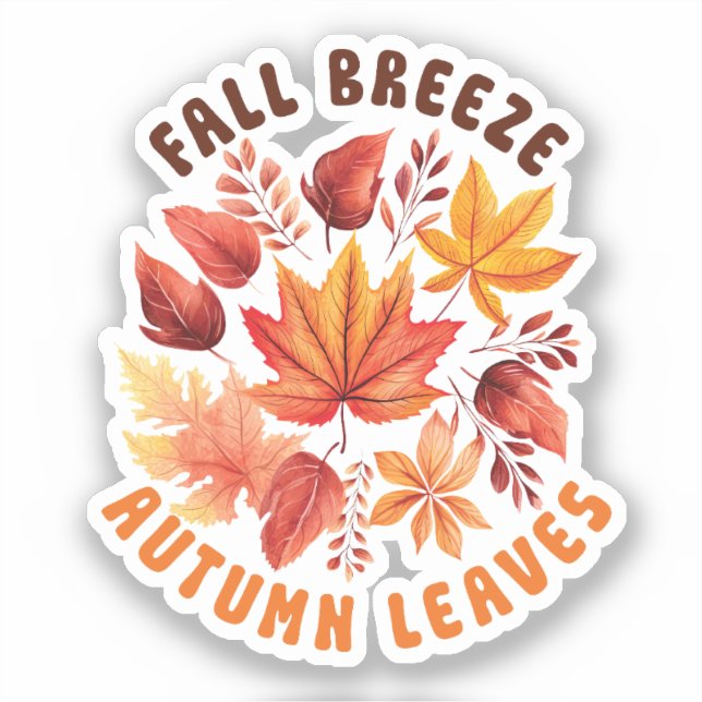 Adesivo Fall Breeze, Autumn Leaves - Folhagem Whimsical Fa (Frente)