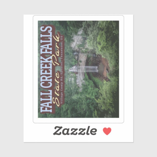 ADESIVO FALL CREEK FALLS STATE PARK - TENNESSEE EUA (Folha)