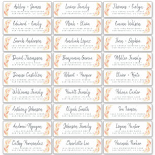 Adesivo Fall Love Autumn Foliage Guest Address Labels