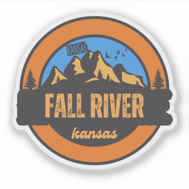 Adesivo Fall River, Kansas (Frente)