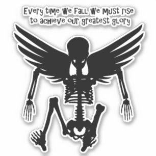 Adesivo Fallen Angel Skeleton cita Wisdom Art