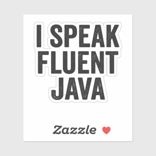 Adesivo Falo Fluent Java Funny Coding Programmer Geek (Folha)