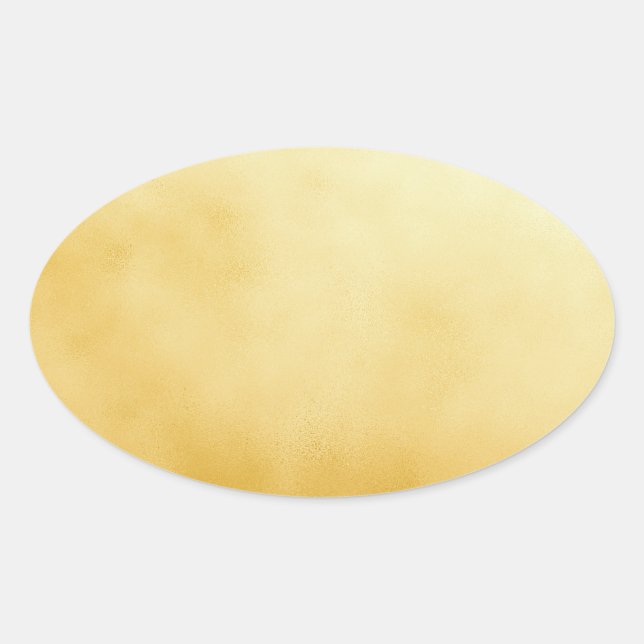 Adesivo Falso de Ouro Sofisticado Oval (Frente)