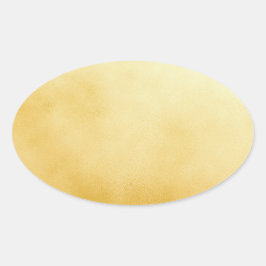 Adesivo Falso Dourado Oval Sofisticado