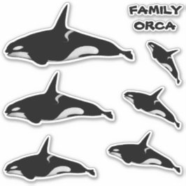 ADESIVO FAMÍLIA ORCA BALEIA