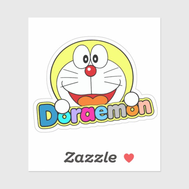 Adesivo Fanart Fofa do Doraemon (Folha)