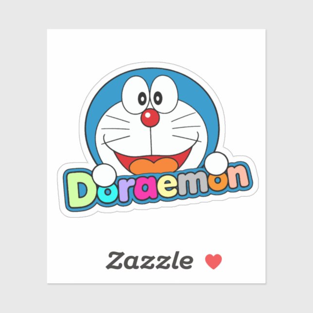 Adesivo Fanart Fofa do Doraemon (Folha)