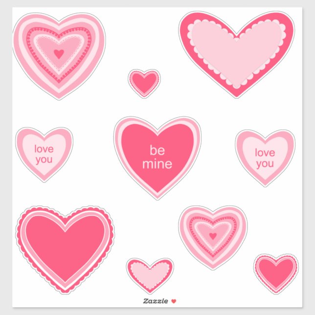 Adesivo Fancy Valentine Heart stickers (Folha)