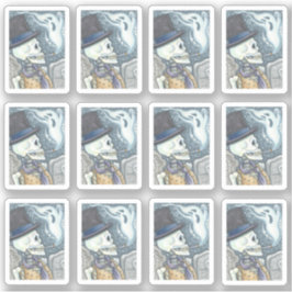 ADESIVO FANTASIA DE FUMAR DO MORTO DO SPOOKY NO CEMETERY