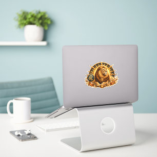 Adesivo Fantasia Ouro Signo Leão