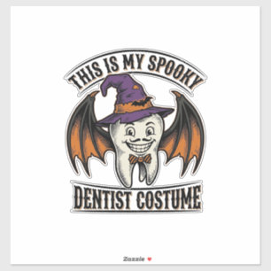 Adesivo Fantasias De Dentista Assustador Camisa De Hallowe