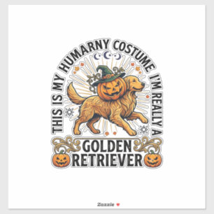 Adesivo Fantasias humanas de Halloween Retriever Dourado A