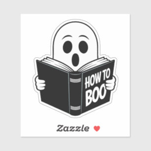 Adesivo Fantasma Bonito Lendo "Como Boo"
