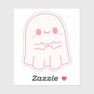 Adesivo Fantasma Bonito Tímido