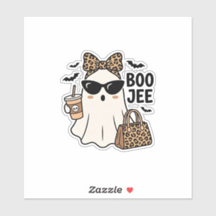 Adesivo Fantasma Boo Jee Halloween Arco de Leopardo Design