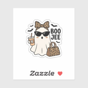 Adesivo Fantasma Boo Jee Halloween Arco de Leopardo Design