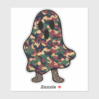 Adesivo Fantasma Castanho e Verde em Camouflage