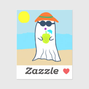 Adesivo Fantasma de Verão Spooky na Praia