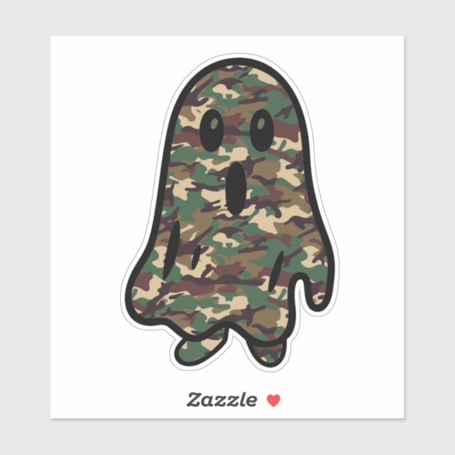 Adesivo Fantasma em Camouflage (Folha)