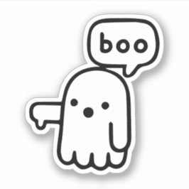 Adesivo Fantasma Engraçado De Desaprovação Boo!