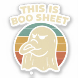 Adesivo Fantasma Engraçado "Isto É Folha de Boo" Halloween