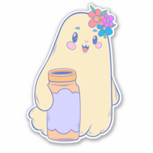 Adesivo Fantasma Feliz